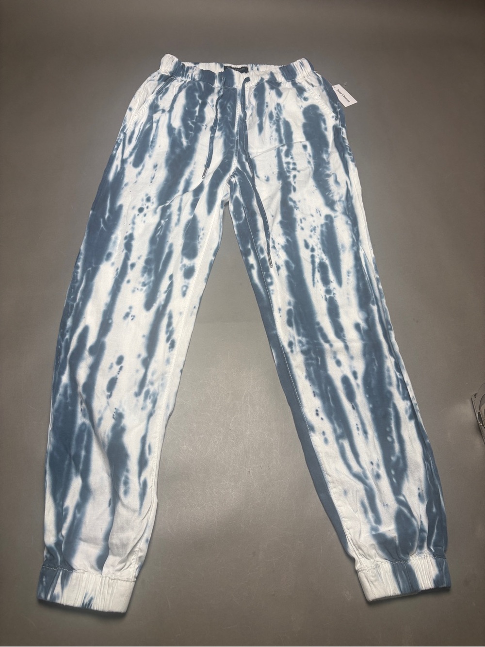 Juicy Couture Blue and White Tie-Dye Womens Cotton Joggers